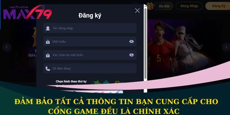 Đảm bảo tất cả thông tin chính xác